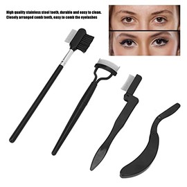Peine Plegable para Cejas de 4 Piezas, Cepillo Separador de Pestañas, Moldeador de Pestañas para Cejas, Herramienta de Maquillaje Portátil para Niñas Y Mujeres