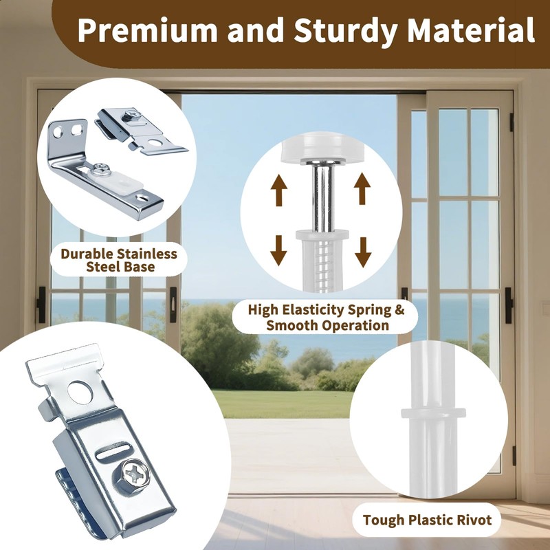 MCSDFN 4 Pack Bifold Door Hardware Repair Kit, Bi-fold Sliding