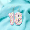 Birthday Candle Earrings Age 18