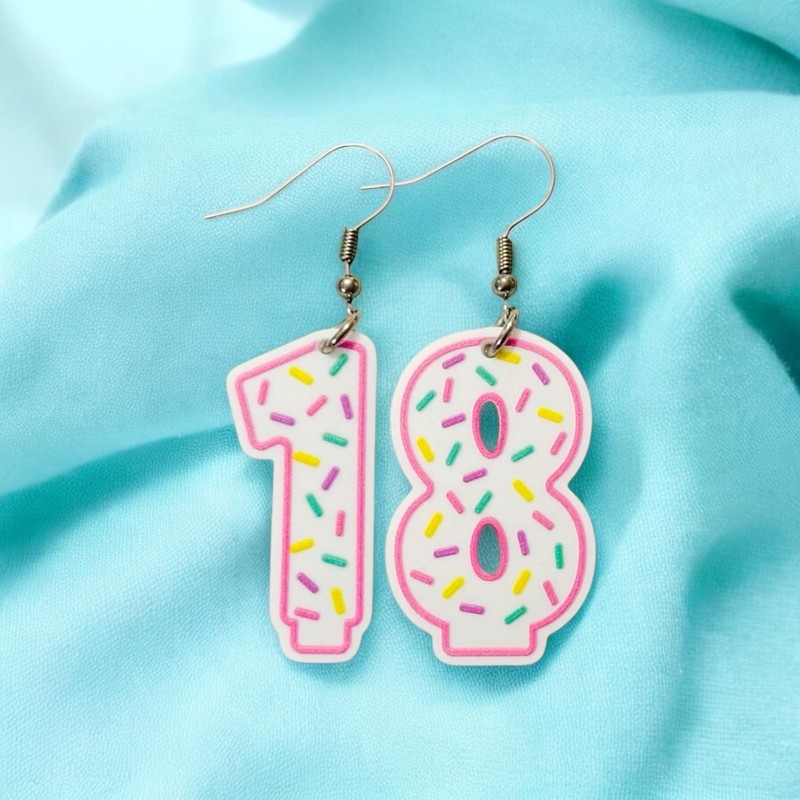 Birthday Candle Earrings Age 18