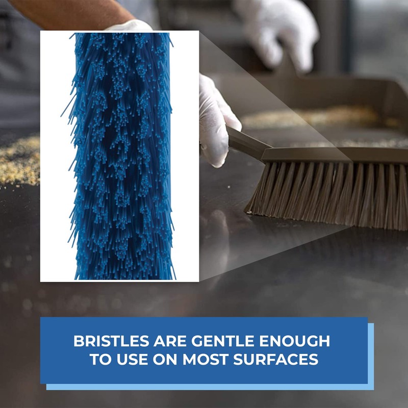 Vikan 45893 Bench Cleaning Brush, Polypropylene/Polyester Medium Bristle Dustpan Brush
