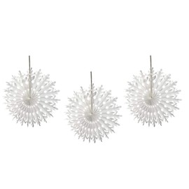 PMS 3PK PAPER SNOWFLAKE DECORATION IN OPP BAG WITH INSERT