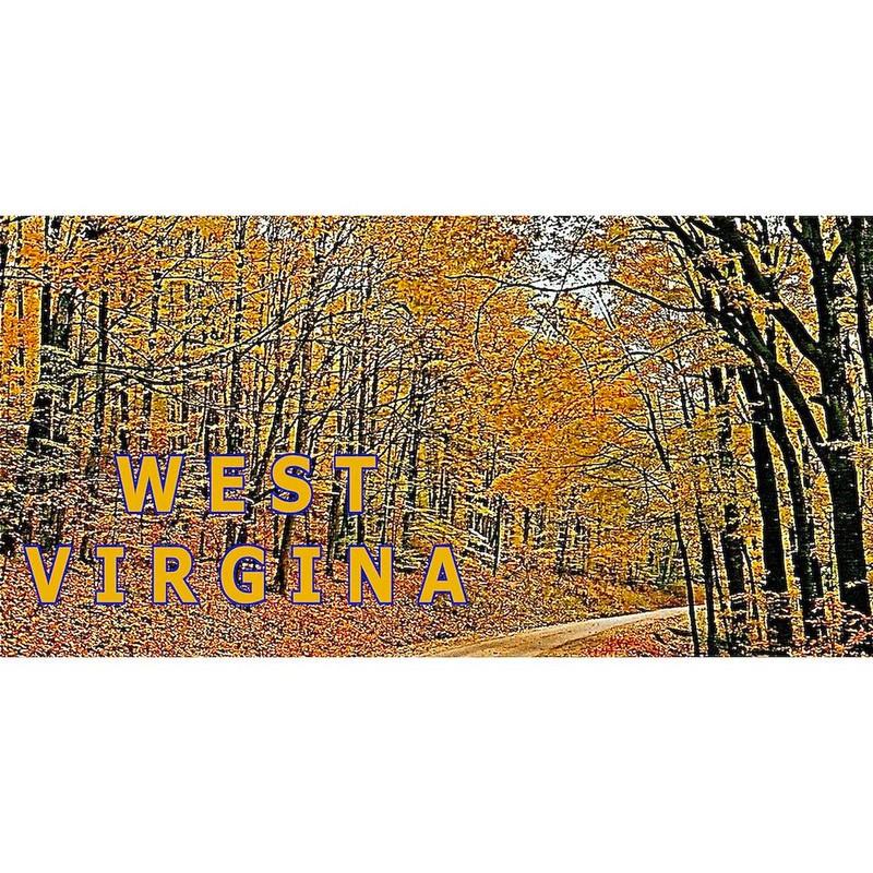 CafePress West Virginia Aluminum License Plate, Front License Plate, Vanity