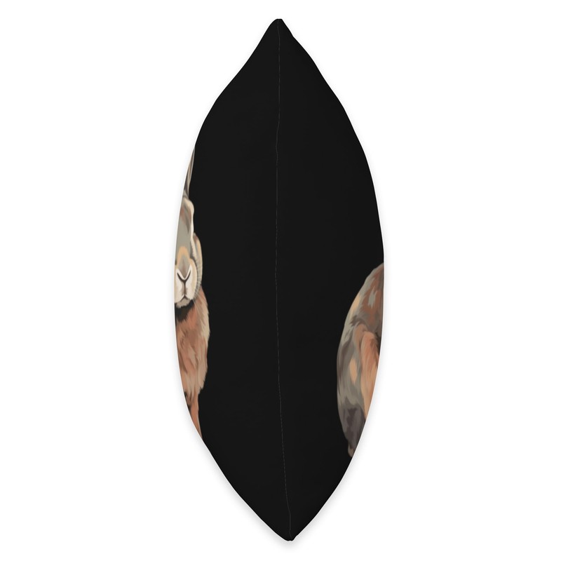 Flemish Giant Rabbit Throw Pillow