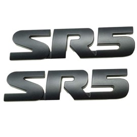 2Pcs SR5 Emblem Trunk Back Decal Sticker Badge for Tacoma Tundra (Matte Black)