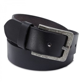 ROYALZ Antique Vintage Leather Belt for Men Buffalo Leather Made of Robust 4 mm Full Leather Jeans Men's Belt with Pin Buckle 38 mm, black