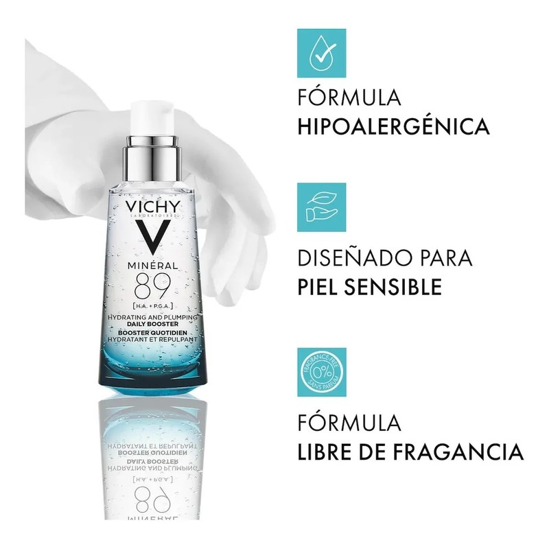 Sérum facial fortalecedor con ácido hialurónico mineral 89 Vichy 50ml