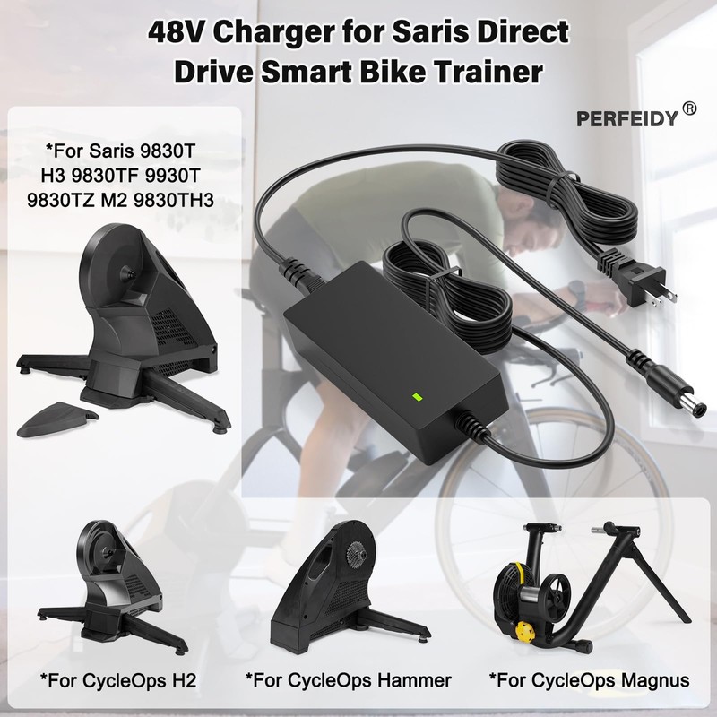48V Charger for Saris Smart Bike Trainer 9830T H3 9830TF