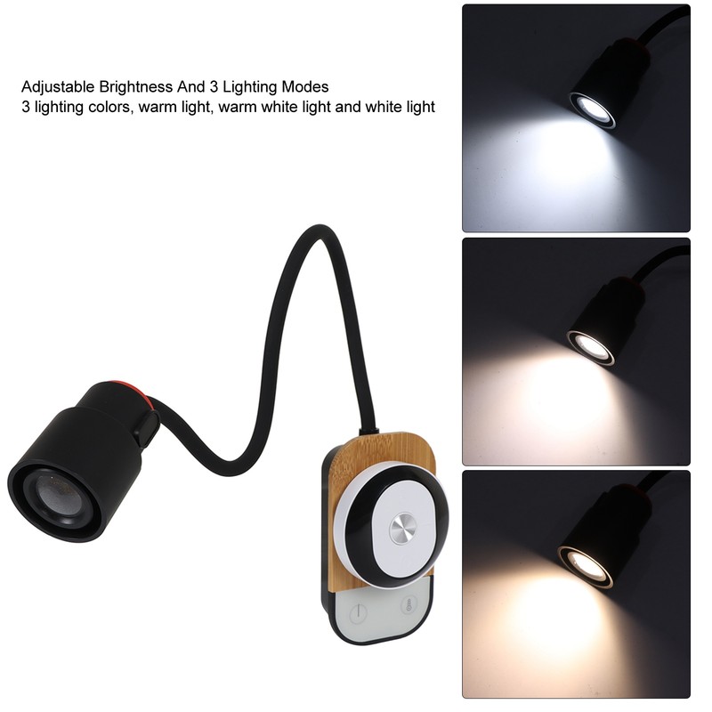 LED Reading Light Black Eye Protection LED Rechargeable Remote Control