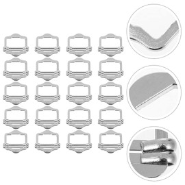 50 Uds. De Anillos de Metal Ajustador Rectangular de Metal Triglides Hebilla Deslizante Hebillas de Pasador de Rodillo Ajustador de Correa Deslizante Clips para Bufanda Anillo de