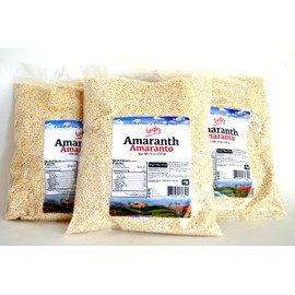 Lupitas Brand 3 pack Popped Amaranth (Amaranto) 8 oz 226 gr bags (24 oz, 678 gr total) perfect for cereal or to create Mexican 'alegrias'