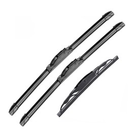 GoKoHe Original Equipment Replacement Front and Rear Windshield Wiper Blades For Jeep Liberty 2008-2012 Front Windscreen Wiper and Rear Wiper Blade