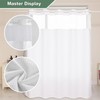 FONFLAIRE No Hook Shower Curtain with Snap-in Liner, Waffle Weave