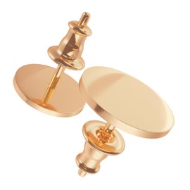 BAFFOS® Stud Earrings for Women - Women's Small Round Plate Earrings Made of Durable Stainless Steel in Rose Gold and Silver Jewellery + Gift Girlfriend, Stainless Steel