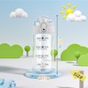 OLDLEY 12oz Kids Motivational Water Bottle, Silicone Straw, Leak-Proof Tritan