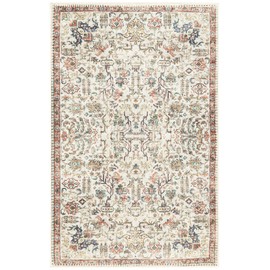 Keen Home Design 2x3 Rug - Machine Washable Entry Rug with Non-Slip Backing, Ideal for Enteryway, Kitchen, Bathroom, Laundry Room - Vintage, Easy Clean, Durable, Low Pile Rug - (2' x 3')