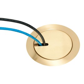 Arlington FLBC4580 Recessed Power and Data Round Floor Box for Existing or New Concrete Floor Boxes (Fits in Most 4.5" Inside Diameter Round PVC Concrete Floor Boxes) (Brass)