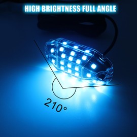 SUNPIE 8 Pods T15 Side RGBW Rock Lights High Power Aluminium Metal Underglow Lights Wheel Well Lights with Phone App Remote Control Voice Mode Music Mode for Off Road Truck SUV ATV UTV Boats