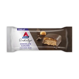 Atkins Endulge Chocolate Caramel Mousse Bar, Dessert Favorite, 1g Sugar, High in Fiber, 5 Count