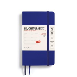 LEUCHTTURM1917 - Weekly Planner 2025, Softcover, Pocket (A6), Ink (Jan 1 - Dec 31, 2025)