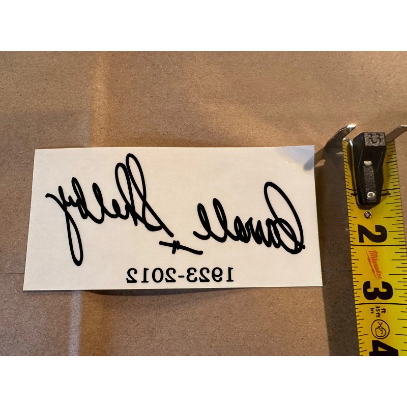 Shelby Carroll Shelby Signature Decal 1962-2012