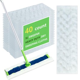 40 Count XL Heavy Duty Dry Sweeping Cloths for Swiffer Sweeper XL Mop - Disposable X-Large Pet Dry Mop Refill - Thickened Multi-Surface Dry Mop Pad Refills for Floor Cleaning