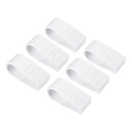 PATIKIL Duvet Cover Clips, 6 Pieces, No Pins, Plastic Duvet Clips, Holds Corner Fasteners, Quilting Fixer for Clips, Bed Sheet Fastening Clips, White