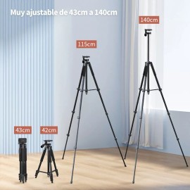 Trípode Para Celular/cámara 140cm Con Bluetooth Remoto