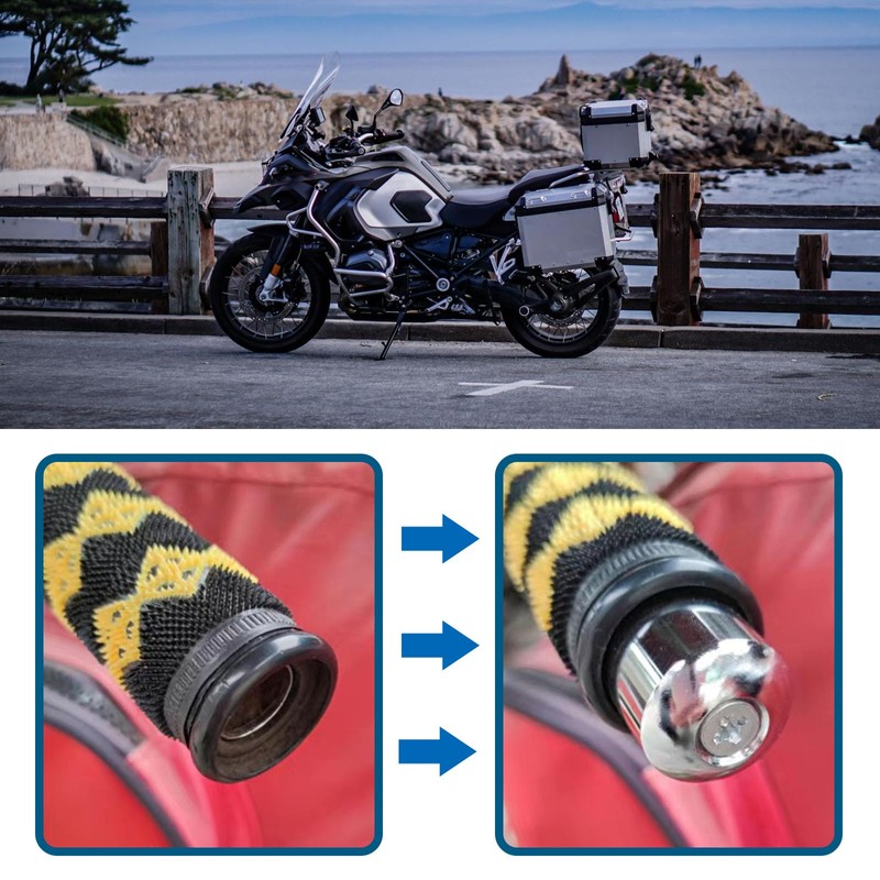 LT Easiyl 1 Pair Solid Motorcycle Handlebar Ends Motorcycle Handlebar