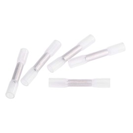 VOBOR Pack of 100 Solder Connectors with Heat Shrink Tubing, Cable Connector, Waterproof, 26-24AWG Shrink Connector, Crimp Connector, White