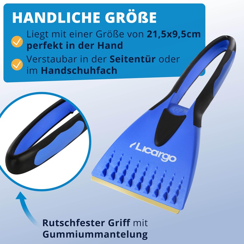 LICARGO Eiskratzer mit Messingklinge [Made in Germany] - kratzt schnell