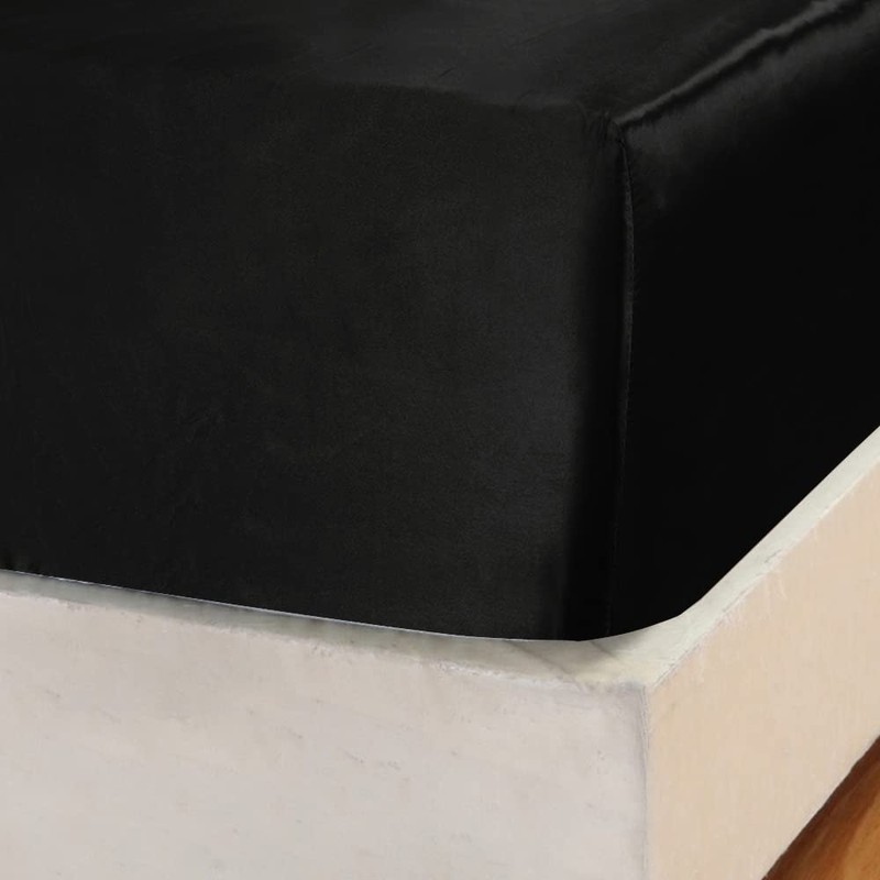 Fitted Sheet, Satin, Slippery, Silky Lustrous, Mattress Cover, Sold Separately,