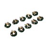 10Pcs Christmas Wreaths Miniature Scene Models Dollhouse Accessories for Above
