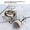 Set de Afeitado para Hombre de Acero Inoxidable con Jabonera, Brocha y Soporte de Pie