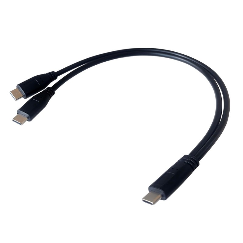 DHSKZRMJ USB C Y Splitter Charge Cable,Type C Male to