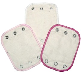 Universal Body Extensions Organic Cotton Pack of 3 (Natural, White/Pink/Pink)