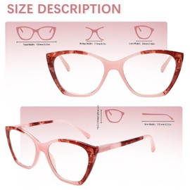 Ronecool 4Pack Progressive Multifocus Reading Glasses for Women Blue Light Blocking Reading Glasses Spring Hinge Readers (4C, 1.25, x)