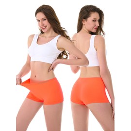 Channo Seamless Boyshort Underwear Women: Soft Stretchy Nylon Boxer Briefs, Comfy Fit Boyshort Panties for Daily Yoga, Multipack Classic 5 Pack, L