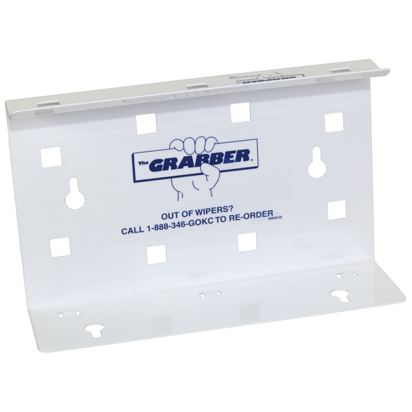 Kimberly-Clark The Grabber Wiper Dispenser for Wypall Wipes (09352), Space-Saving, For Pop-Up Boxes, 9.4” x 2.8” x 5.9”, White, 12 Dispensers / Case