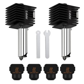 HzdaDeve 2 Pack A1 Mini/A1 Hotend Print Head Hot End Kit Extruder Upgrade High-Temperature 0.4MM Hardened Steel Nozzle Replacement with 4PCS Silicone Cover Sock for Bambu Lab 3D Printer Accessories