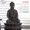 Alpine Corporation GEM178 Indoor Tabletop Meditating Buddha Water Fountain with