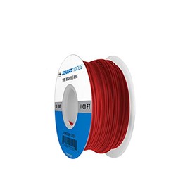 Jonard Tools KSW30R-1000 Red Insulated Kynar Copper Wire Roll, Low Strip Force, 30 AWG, 1000 ft Length