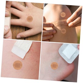 Minkissy 3sets Elastic Fabric Bandage Round Care Patch for Small Wounds 100pcs*3