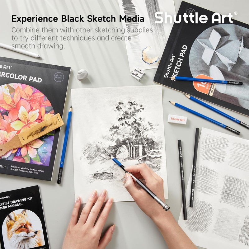 Shuttle Art 116 PCS Drawing Kit, Professional Drawing Supplies with