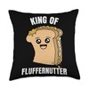 Marshmallow Cute King Of Fluffernutter Childs Surprise Throw Pillow
