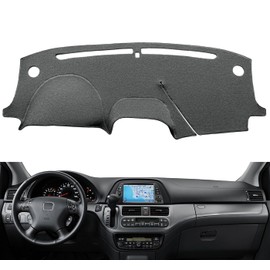 Dash Cover Mat Custom Fit for Honda Odyssey 2005-2010 with Cutout for Speakers Airbag and Light Sensor,Dashboard Pad Cap Carpet Protector K224 (Dark Gray)