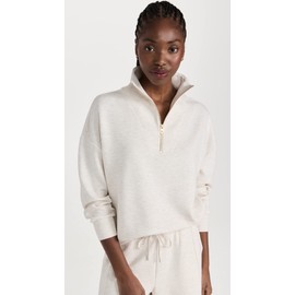 Varley Women's Hawley Half Zip Sweater, Ivory Marl, L
