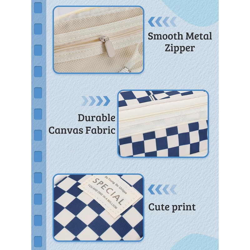 VICDUEKG Pencil case pencil case school pencil case, blue, simplicity