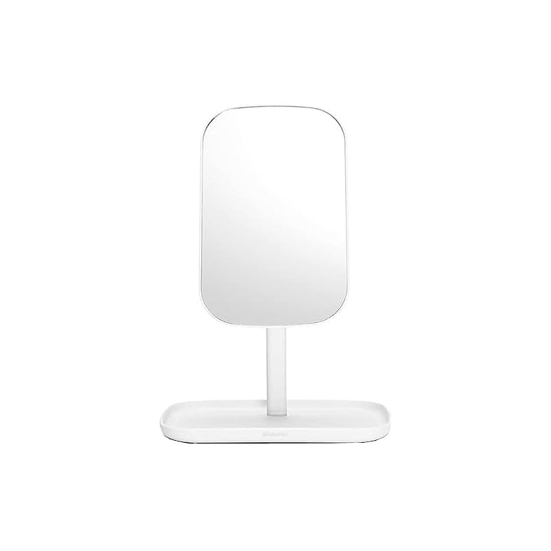 BRABANTIA | Espejo con Bandeja Ajustable | Blanco | 28.3