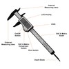 WedDecor Digital Vernier Caliper, 150mm/6 Plastic Vernier Caliper Digital Electronic